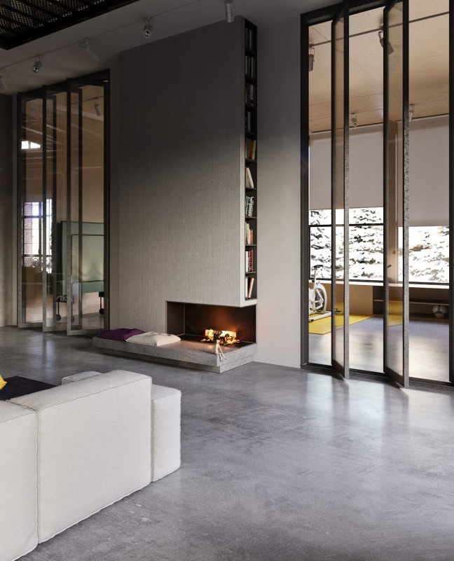 Loft Design-พื้นผนัง